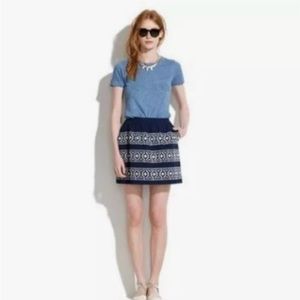 Madewell Baja Stripe mini skirt size small